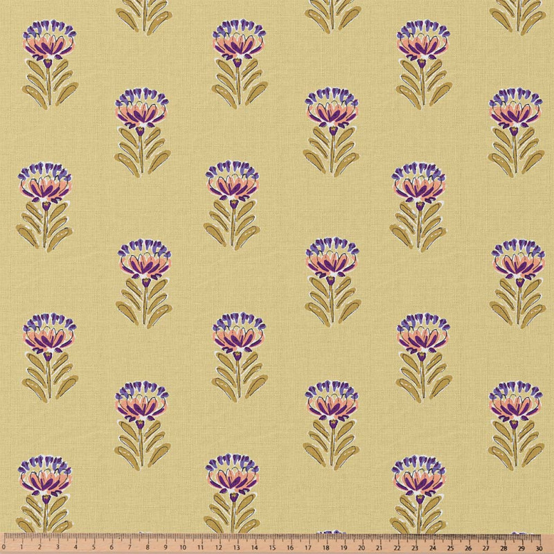 Printed Cotton ESHA2 Yellow / Blue